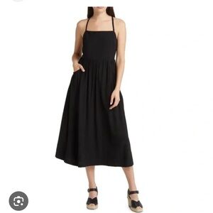 treasure & bond black apron dress